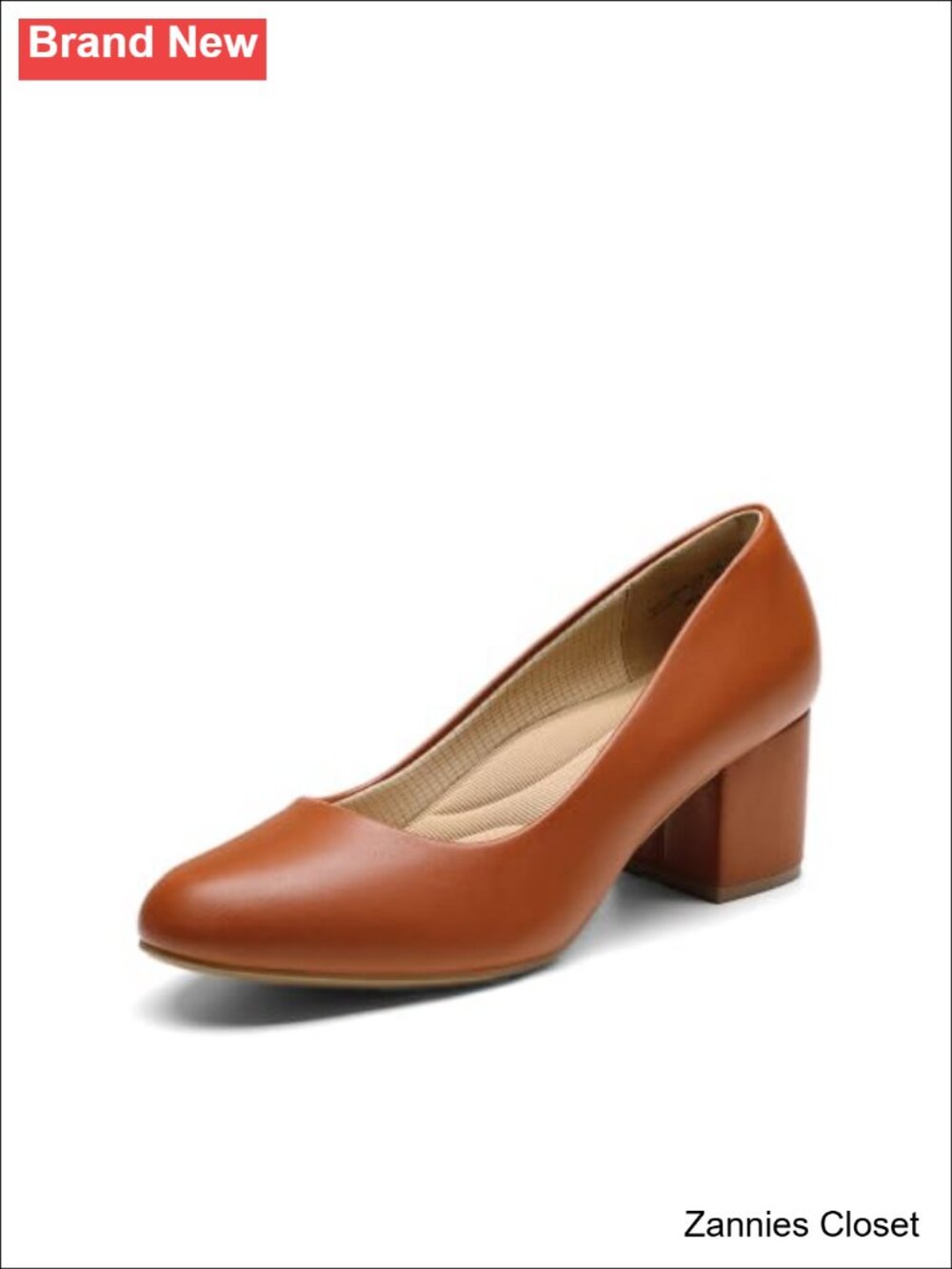 ✨ Women's Block Heel Pumps Square Toe Dress Shoes Vegan Leather Comfort Heels